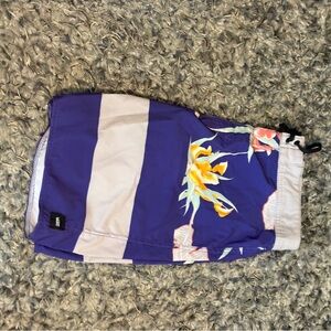 Striped Floral Shorts